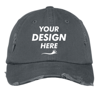 District Distressed Cap, Nickel, Front view, Mockup