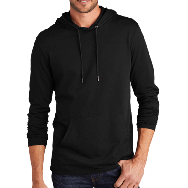 District Featherweight French Terry Hoodie, Black, Front view