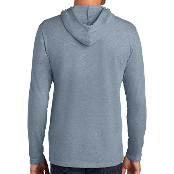 District Featherweight French Terry Hoodie, Flint Blue Heather, Back view