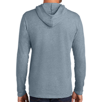 District Featherweight French Terry Hoodie, Flint Blue Heather, Back view