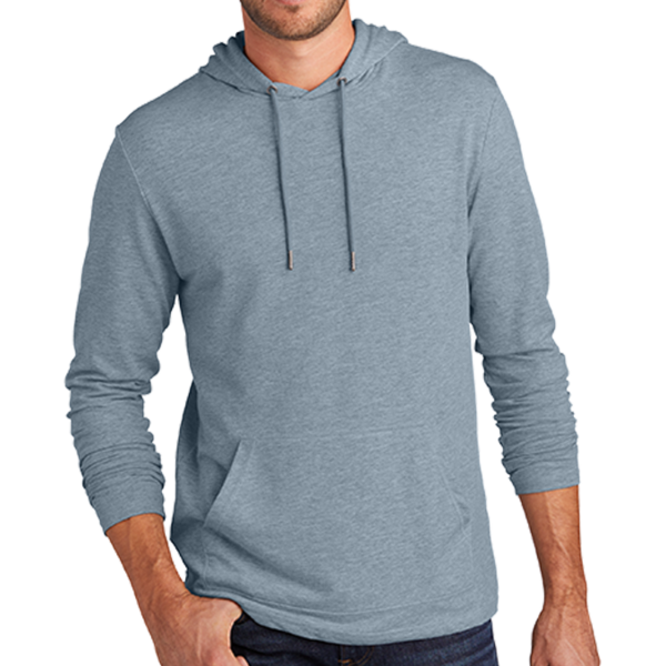 District Featherweight French Terry Hoodie, Flint Blue Heather, Front view
