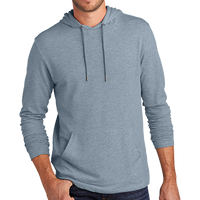 District Featherweight French Terry Hoodie, Flint Blue Heather, Front view