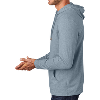 District Featherweight French Terry Hoodie, Flint Blue Heather, Left Sleeve view