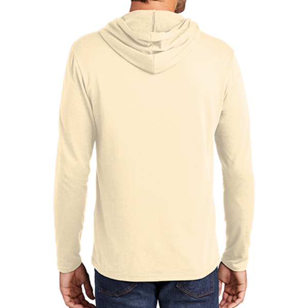 District Featherweight French Terry Hoodie, Gardenia, Back view