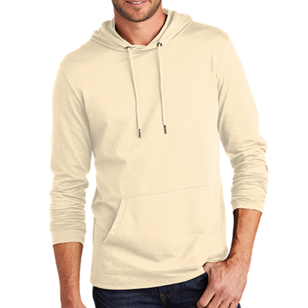District Featherweight French Terry Hoodie, Gardenia, Front view