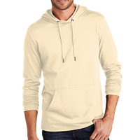 District Featherweight French Terry Hoodie, Gardenia, Front view