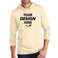 District Featherweight French Terry Hoodie, Gardenia, Front view, Mockup
