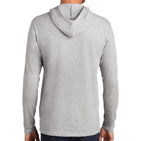 District Featherweight French Terry Hoodie, Light Heather Grey, Back view
