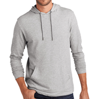 District Featherweight French Terry Hoodie, Light Heather Grey, Front view