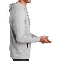 District Featherweight French Terry Hoodie, Light Heather Grey, Right Sleeve view