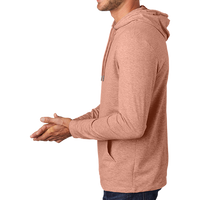 District Featherweight French Terry Hoodie, Nostalgia Rose Heather, Left Sleeve view