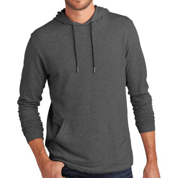 District Featherweight French Terry Hoodie, Washed Coal, Front view