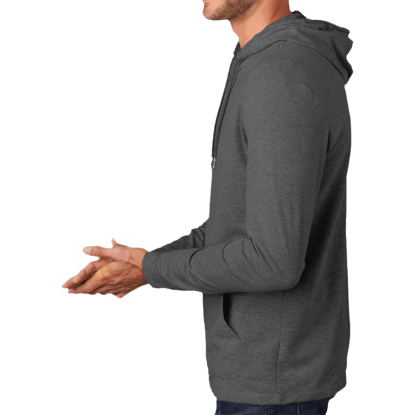 District Featherweight French Terry Hoodie, Washed Coal, Left Sleeve view
