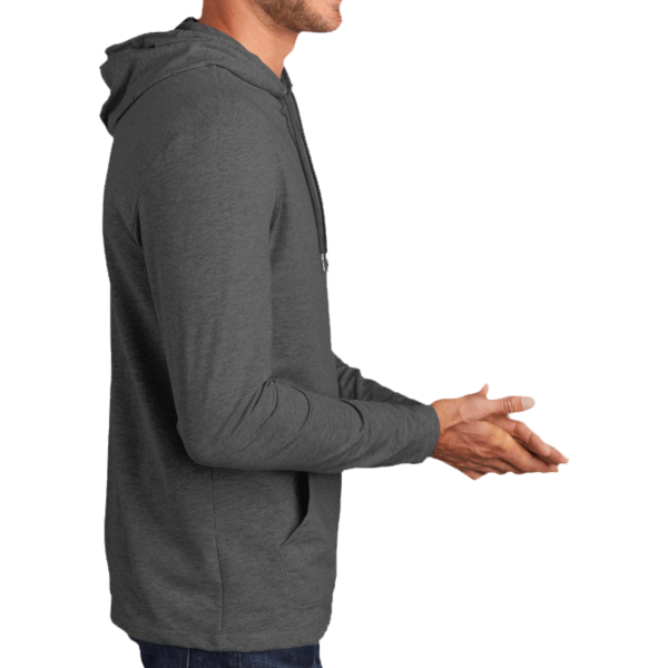 District Featherweight French Terry Hoodie, Washed Coal, Right Sleeve view