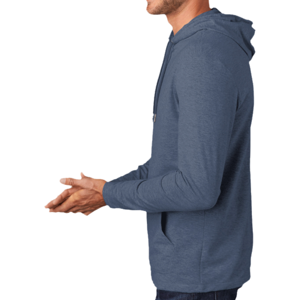 District Featherweight French Terry Hoodie, Washed Indigo, Left Sleeve view