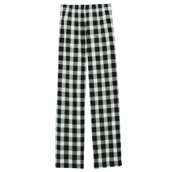 District Flannel Plaid Pant, Black / White Buffalo Check, Back view