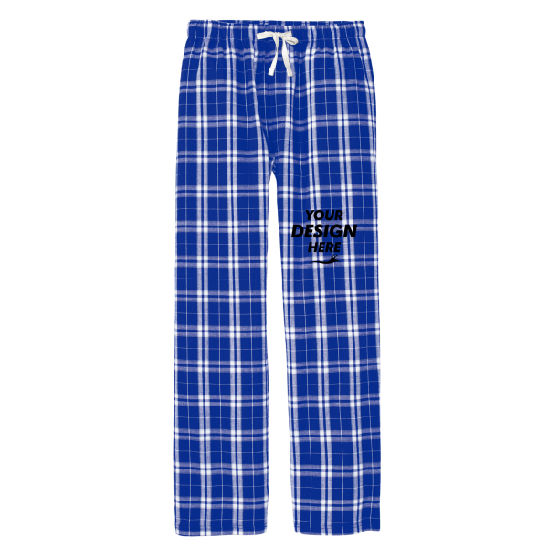 District Flannel Plaid Pant, Deep Royal / Deep Royal, Front view, Mockup