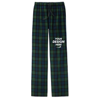 District Flannel Plaid Pant, Forest Green / Team Navy Black Watch Plaid, Front view, Mockup