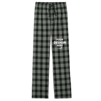 District Flannel Plaid Pant, Grey / Black Buffalo Check, Front view, Mockup