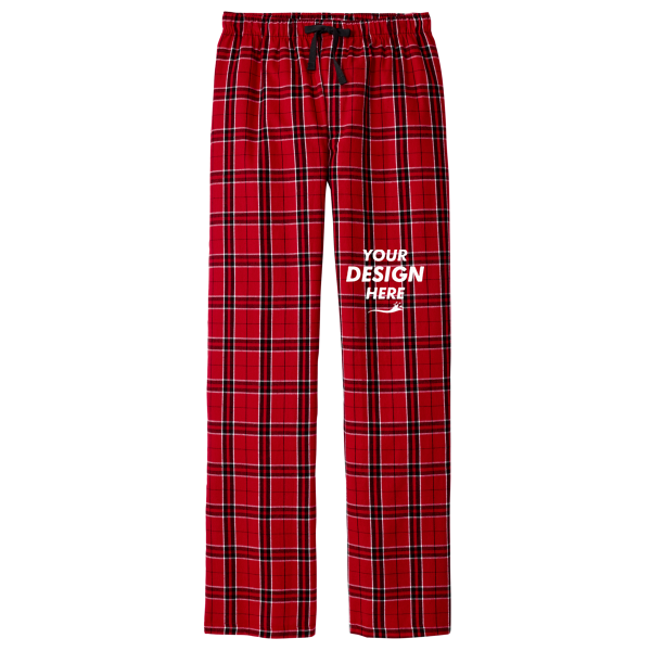 District Flannel Plaid Pant, New Red / New Red, Front view, Mockup