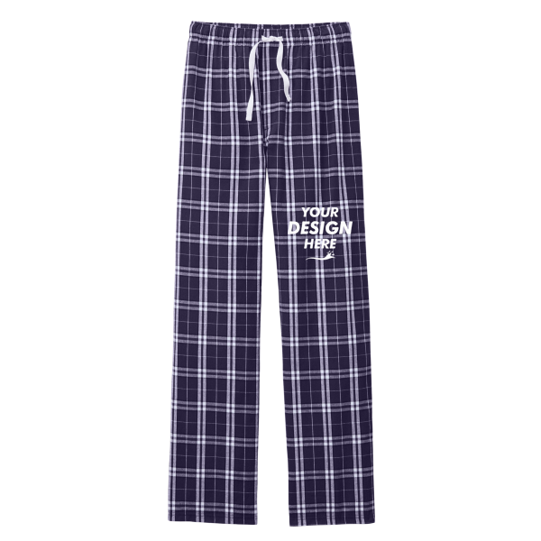 District Flannel Plaid Pant, Purple / White, Front view, Mockup
