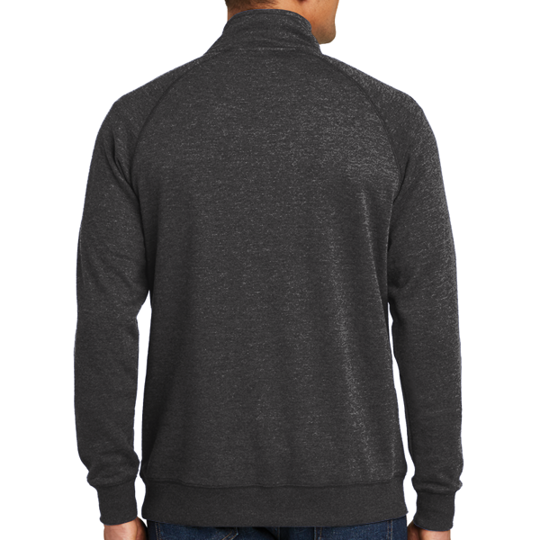 District Lightweight Fleece 1/4 Zip, Heathered Black, Back view