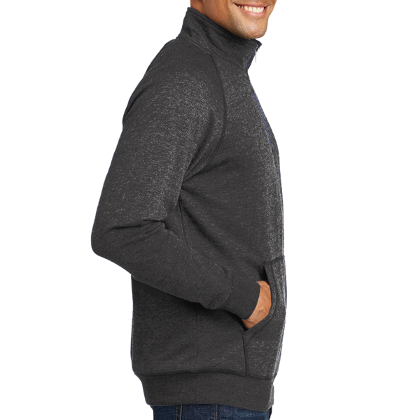 District Lightweight Fleece 1/4 Zip, Heathered Black, Right view