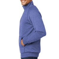 District Lightweight Fleece 1/4 Zip, Heathered Deep Royal, Left view