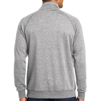 District Lightweight Fleece 1/4 Zip, Heathered Grey, Back view