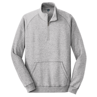 District Lightweight Fleece 1/4 Zip, Heathered Grey, Front view