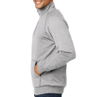 District Lightweight Fleece 1/4 Zip, Heathered Grey, Left view