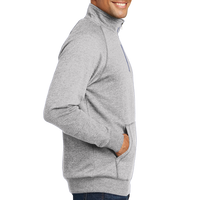 District Lightweight Fleece 1/4 Zip, Heathered Grey, Right view