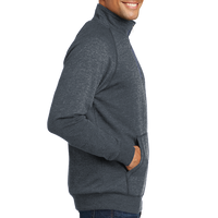 District Lightweight Fleece 1/4 Zip, Heathered Navy, Right view