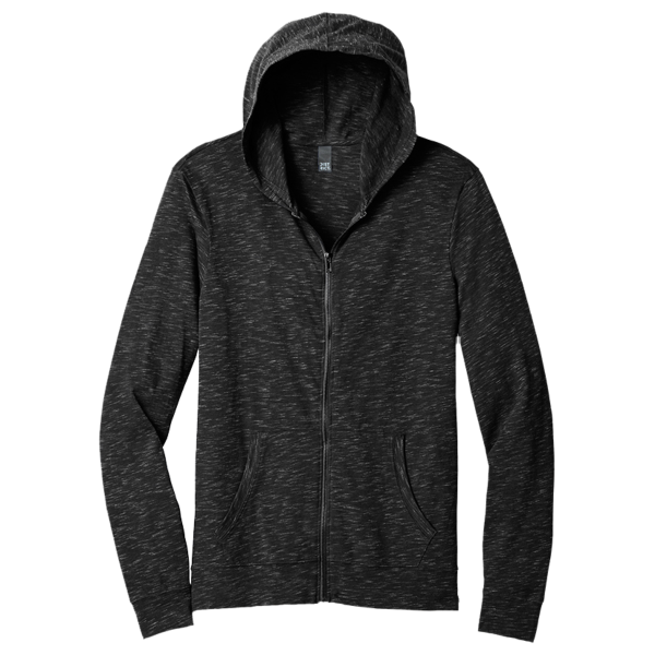 District Medal Full Zip Hoodie, Black, Front view