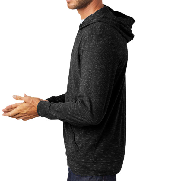 District Medal Full Zip Hoodie, Black, Left Sleeve view