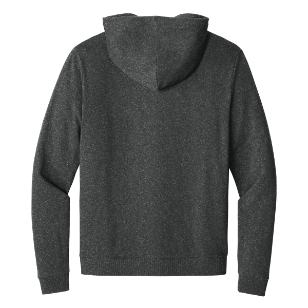 District Perfect Tri ® Fleece Full Zip Hoodie, Heathered Charcoal, Back view