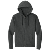 District Perfect Tri ® Fleece Full Zip Hoodie, Heathered Charcoal, Front view
