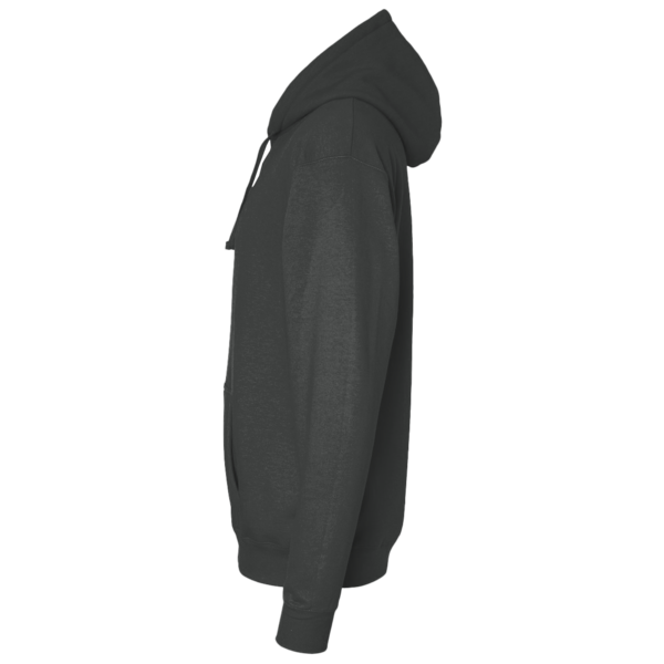 District Perfect Tri ® Fleece Full Zip Hoodie, Heathered Charcoal, Left Sleeve view