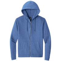 District Perfect Tri ® Fleece Full Zip Hoodie, Royal Frost, Front view