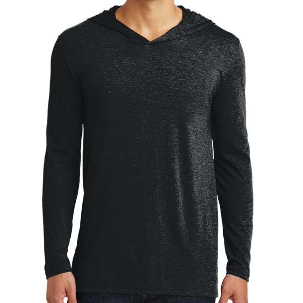 District Perfect Tri ® Long Sleeve Hoodie, Black, Front view