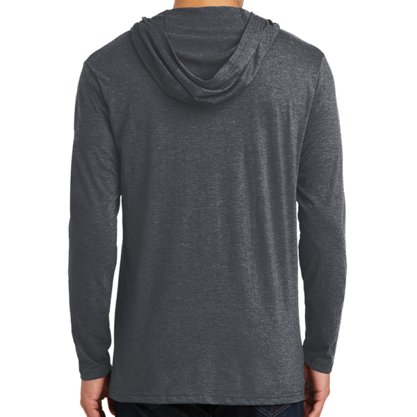 District Perfect Tri ® Long Sleeve Hoodie, Charcoal, Back view
