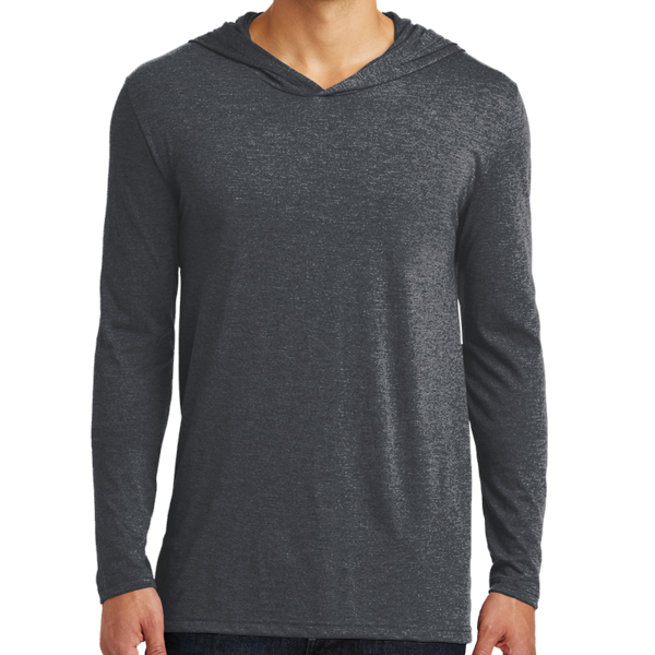 District Perfect Tri ® Long Sleeve Hoodie, Charcoal, Front view