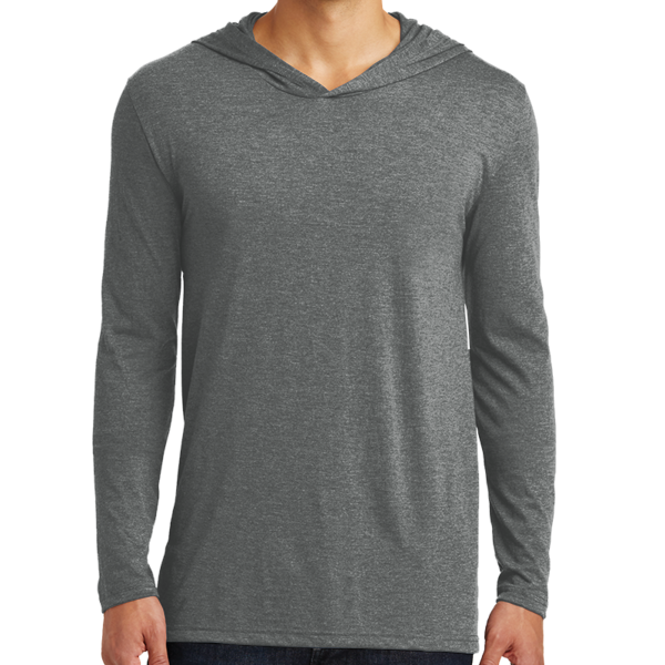 District Perfect Tri ® Long Sleeve Hoodie, Grey Frost, Front view