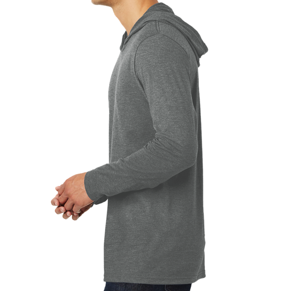 District Perfect Tri ® Long Sleeve Hoodie, Grey Frost, Left view