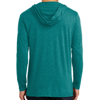 District Perfect Tri ® Long Sleeve Hoodie, Heathered Teal, Back view