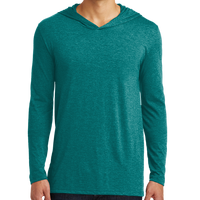 District Perfect Tri ® Long Sleeve Hoodie, Heathered Teal, Front view