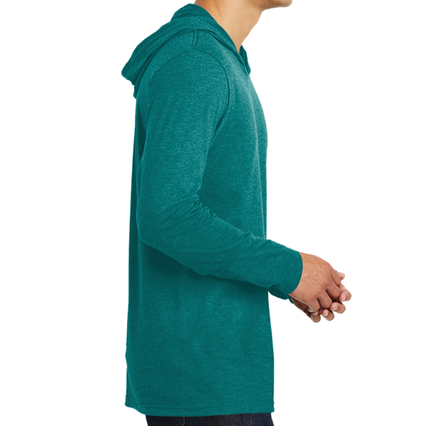 District Perfect Tri ® Long Sleeve Hoodie, Heathered Teal, Right view