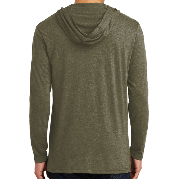District Perfect Tri ® Long Sleeve Hoodie, Military Green Frost, Back view