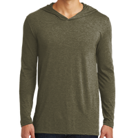 District Perfect Tri ® Long Sleeve Hoodie, Military Green Frost, Front view