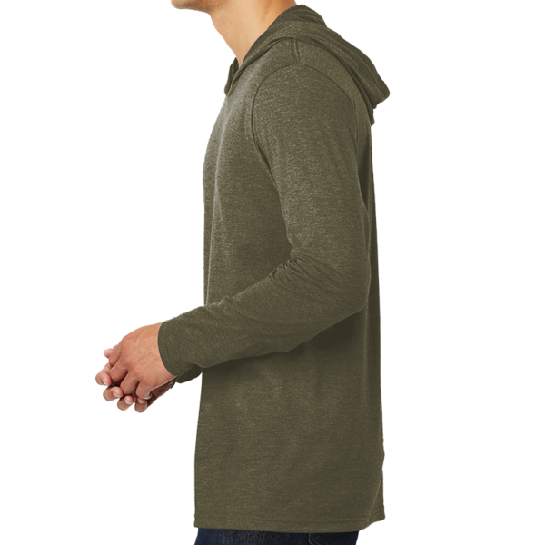 District Perfect Tri ® Long Sleeve Hoodie, Military Green Frost, Left view